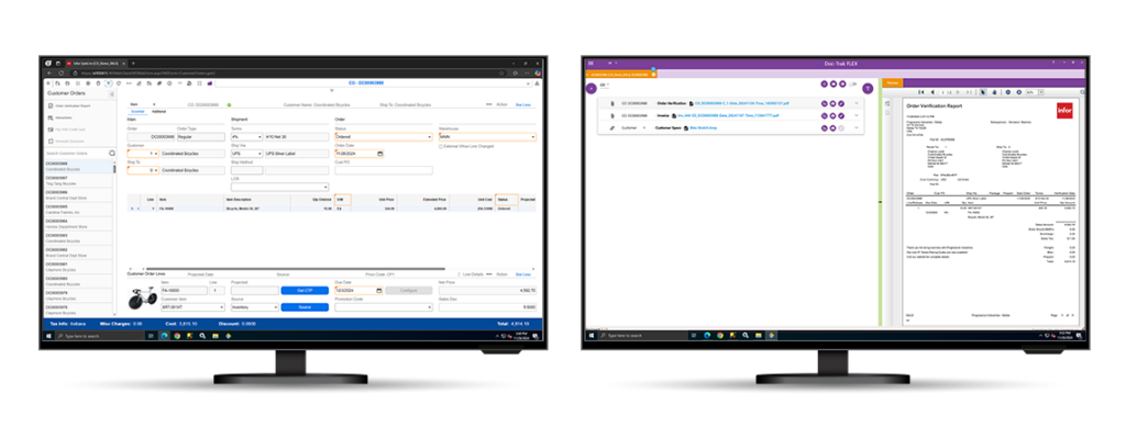 SyteLine Customer Orders Gen 2 Form and Doc-Trak FLEX